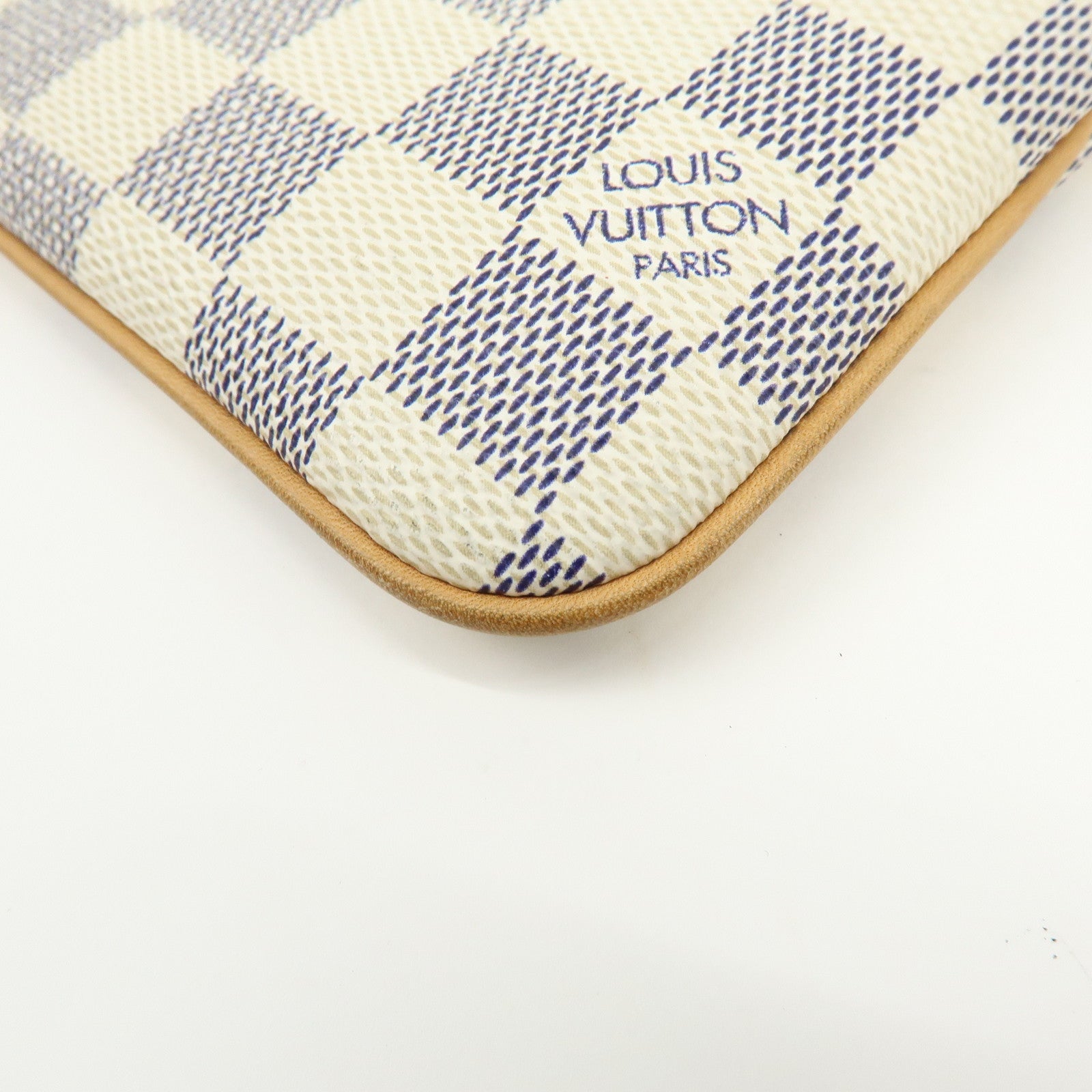 Louis Vuitton Damier Azur Pochette Milla MM Mini Accesory Pouch N60027