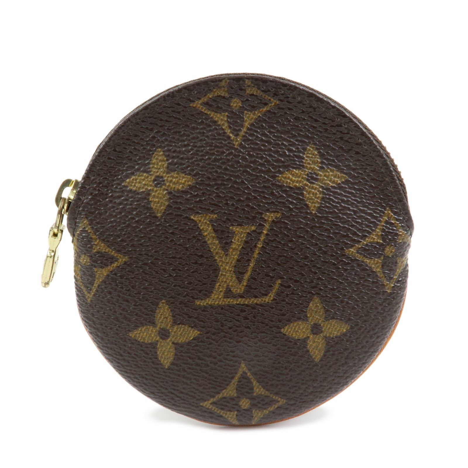Louis Vuitton Monogram Porte Monnaie Rond Coin Case Brown M61926