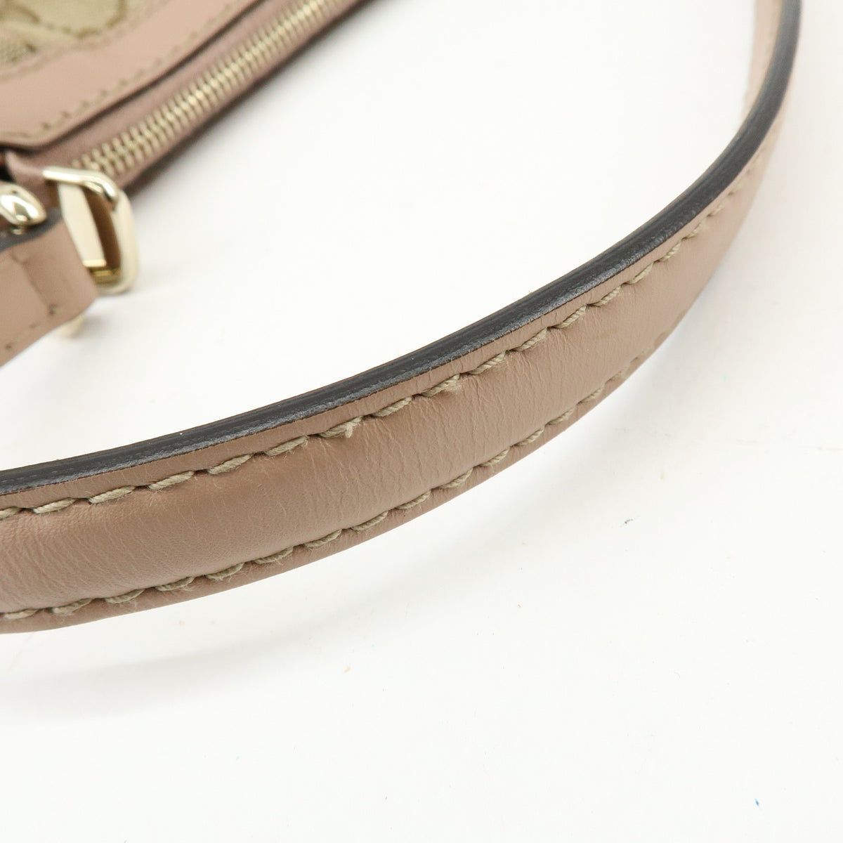 GUCCI Mayfair GG Canvas Leather Hand Bag Shoulder Bag Beige Pink 569893