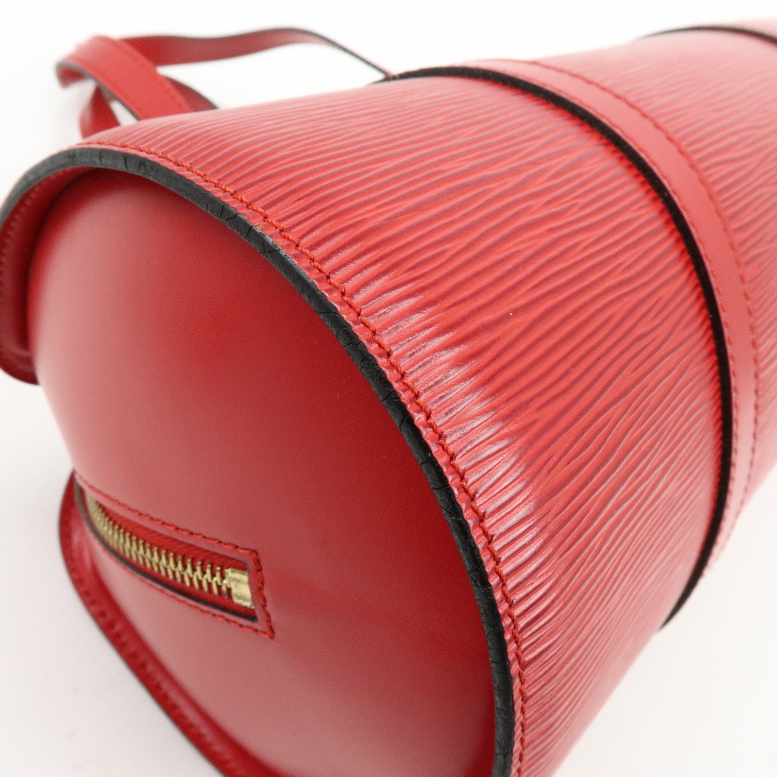 Louis Vuitton Epi Soufflot with Pouch Hand Bag Castilian Red M52227