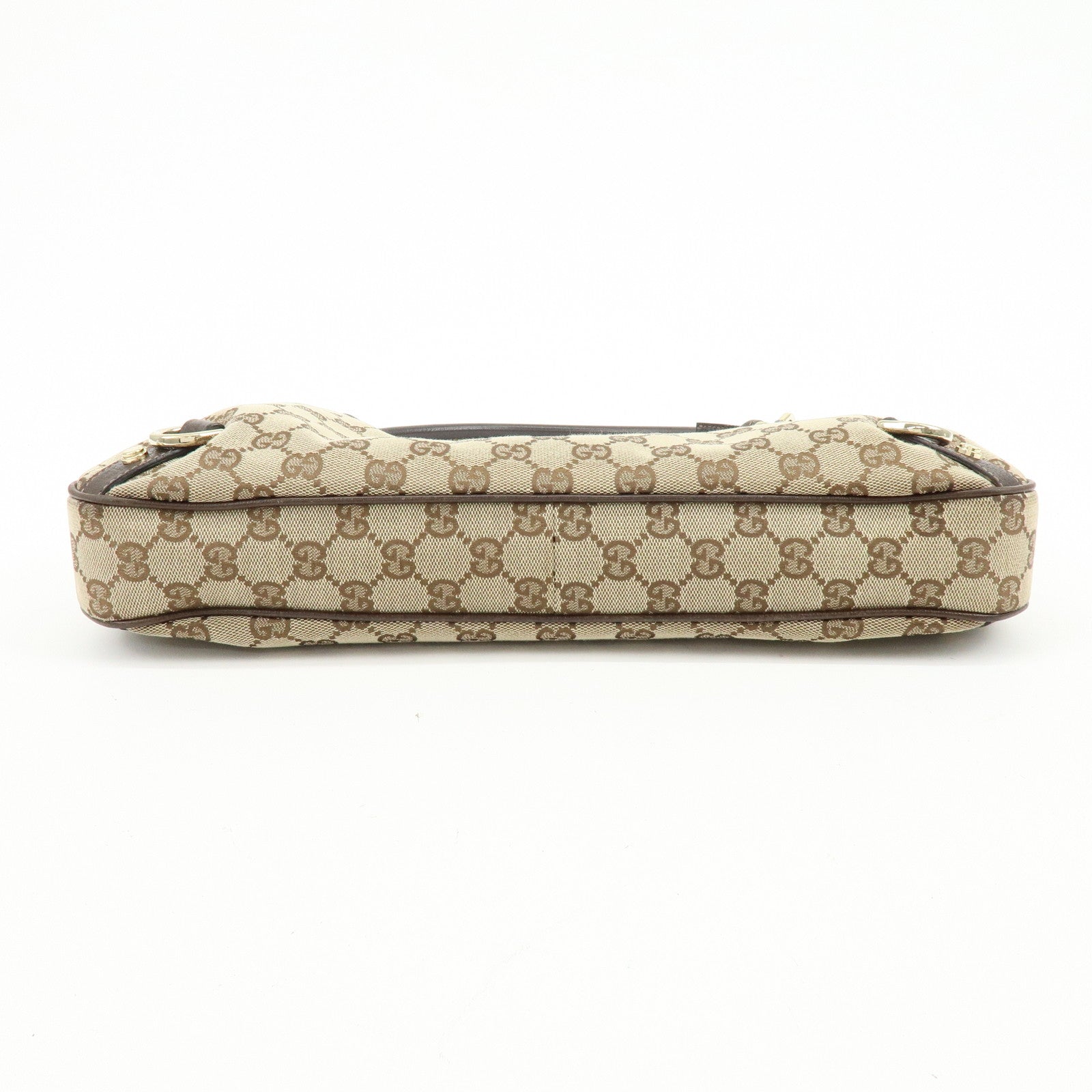 GUCCI Abbey GG Canvas Leather Shoulder Bag Hand Bag Beige Brown 130737