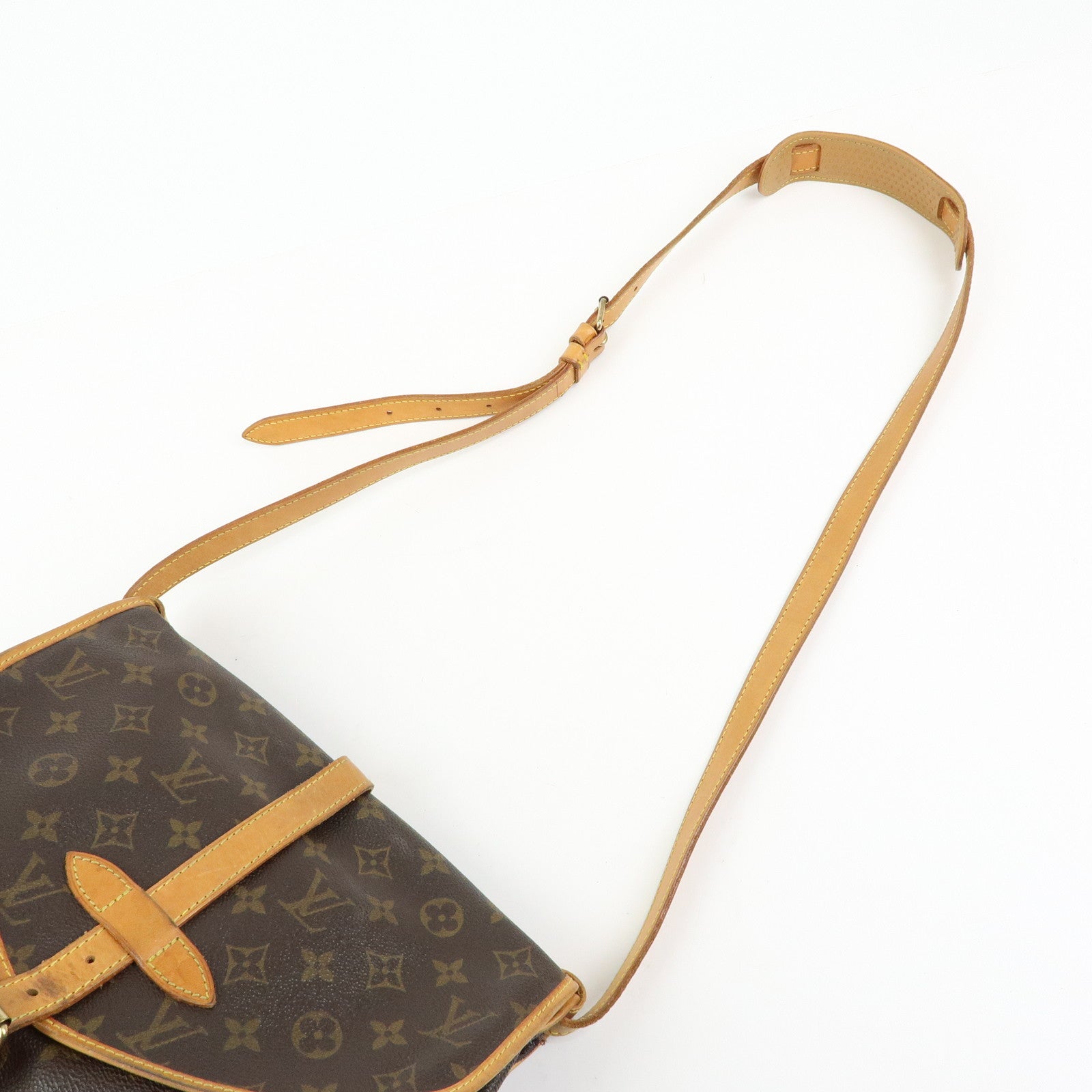 Louis Vuitton Monogram Saumur 30 Canvas Shoulder Bag Brown M42256