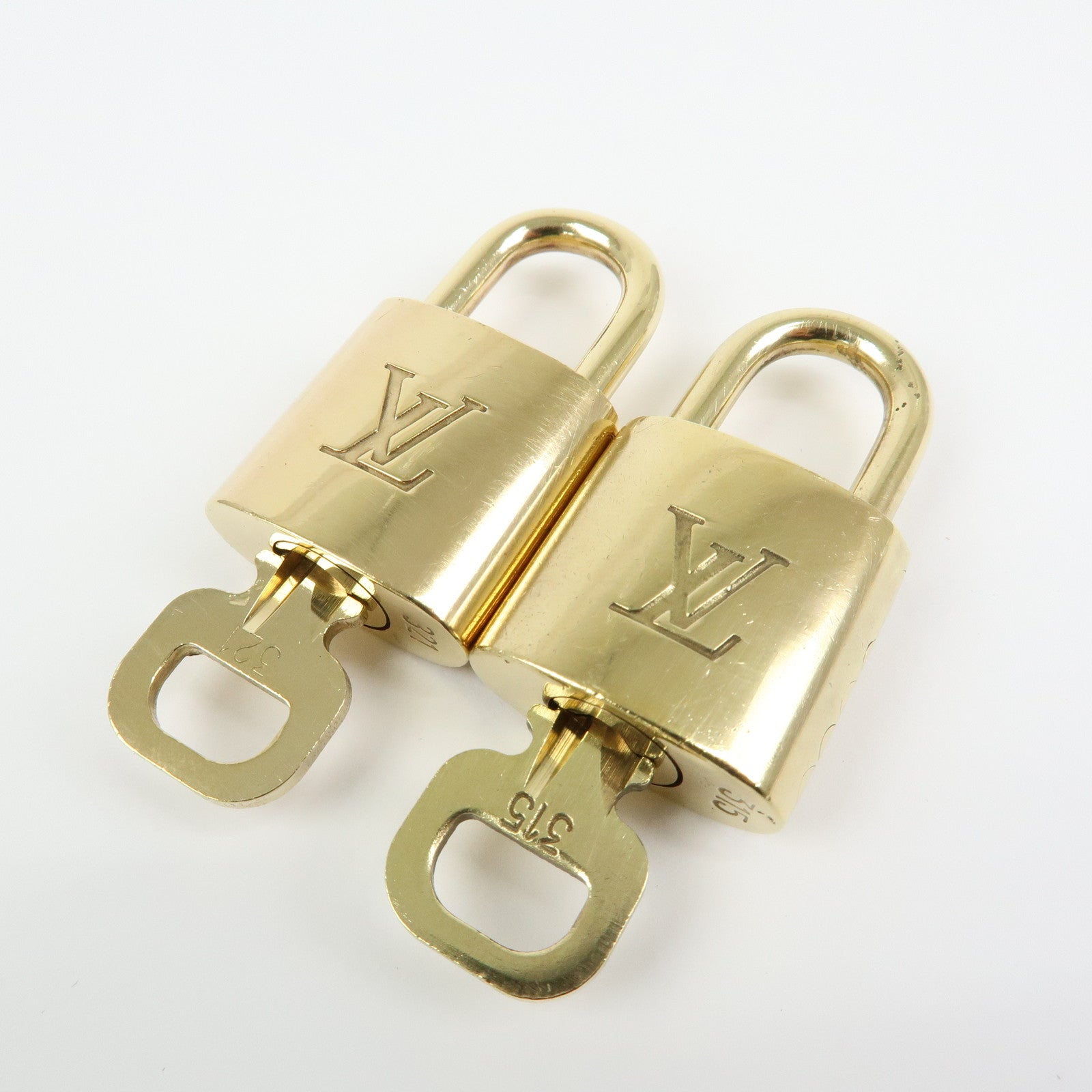 Louis Vuitton Set of 10 Lock & Key Cadena Key Lock Gold