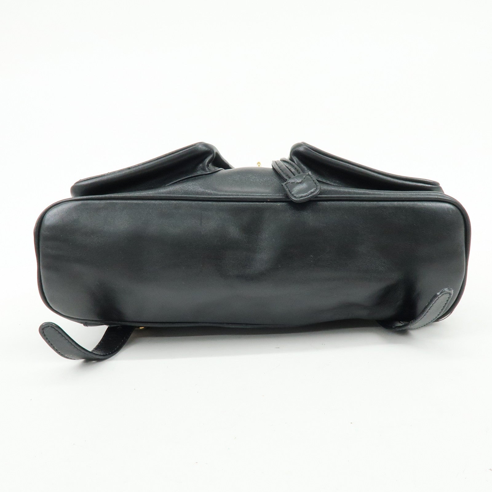 GUCCI Bamboo Leather Backpack Rucksack Black 003・2058・0016