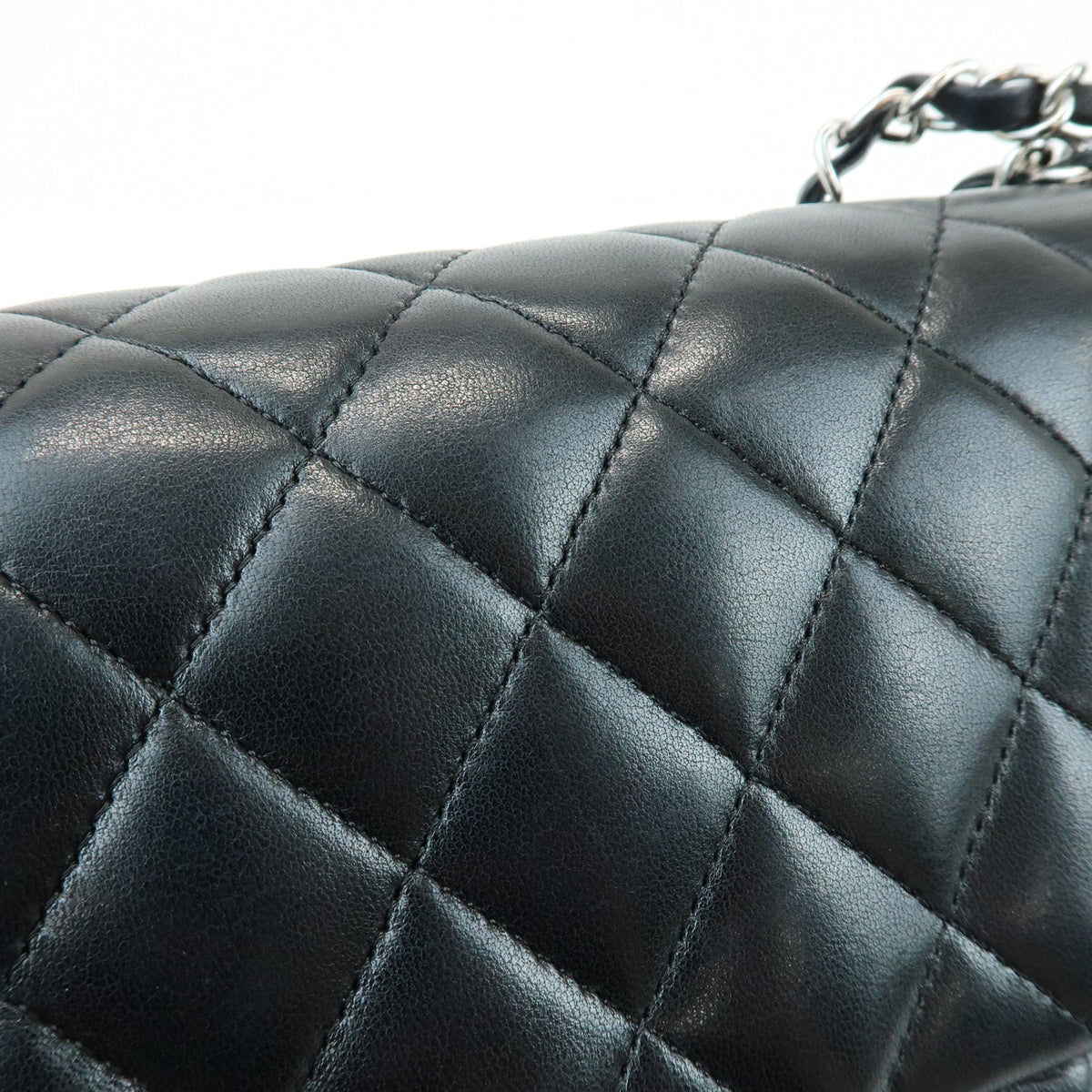 CHANEL Matelasse 25 Double Flap Lamb Skin Chain Shoulder Bag A01112