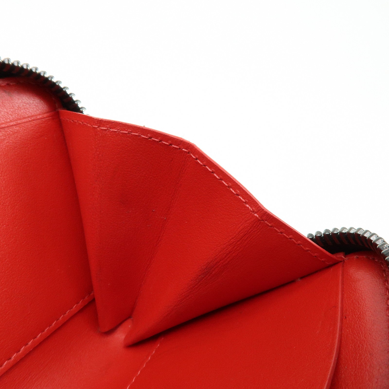 Christian Louboutin Leather Studs Compact Wallet Coin Case Black