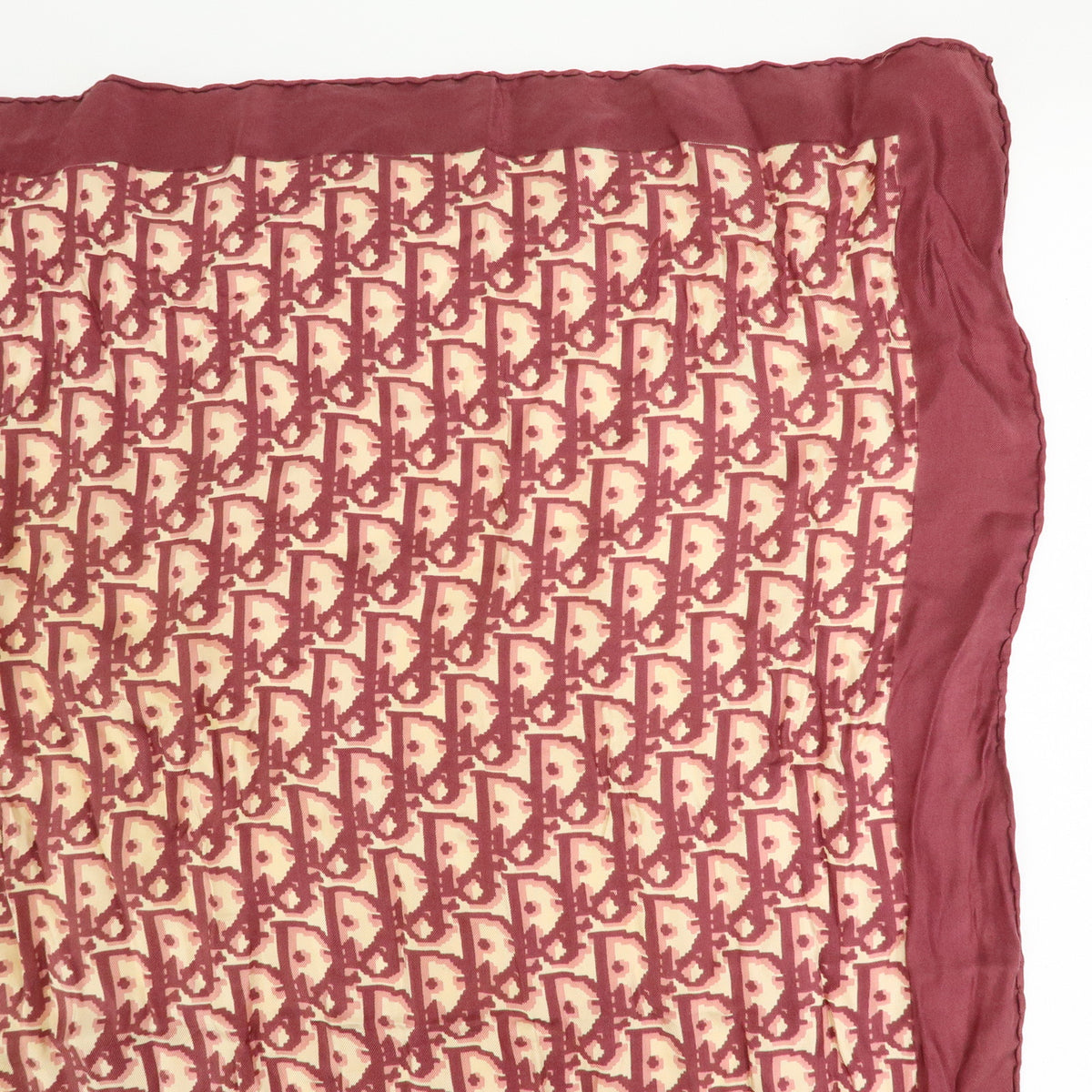 Christian Dior GUCCI FENDI Lot of 3 Silk Wool Scarf Bordeaux Pink Navy