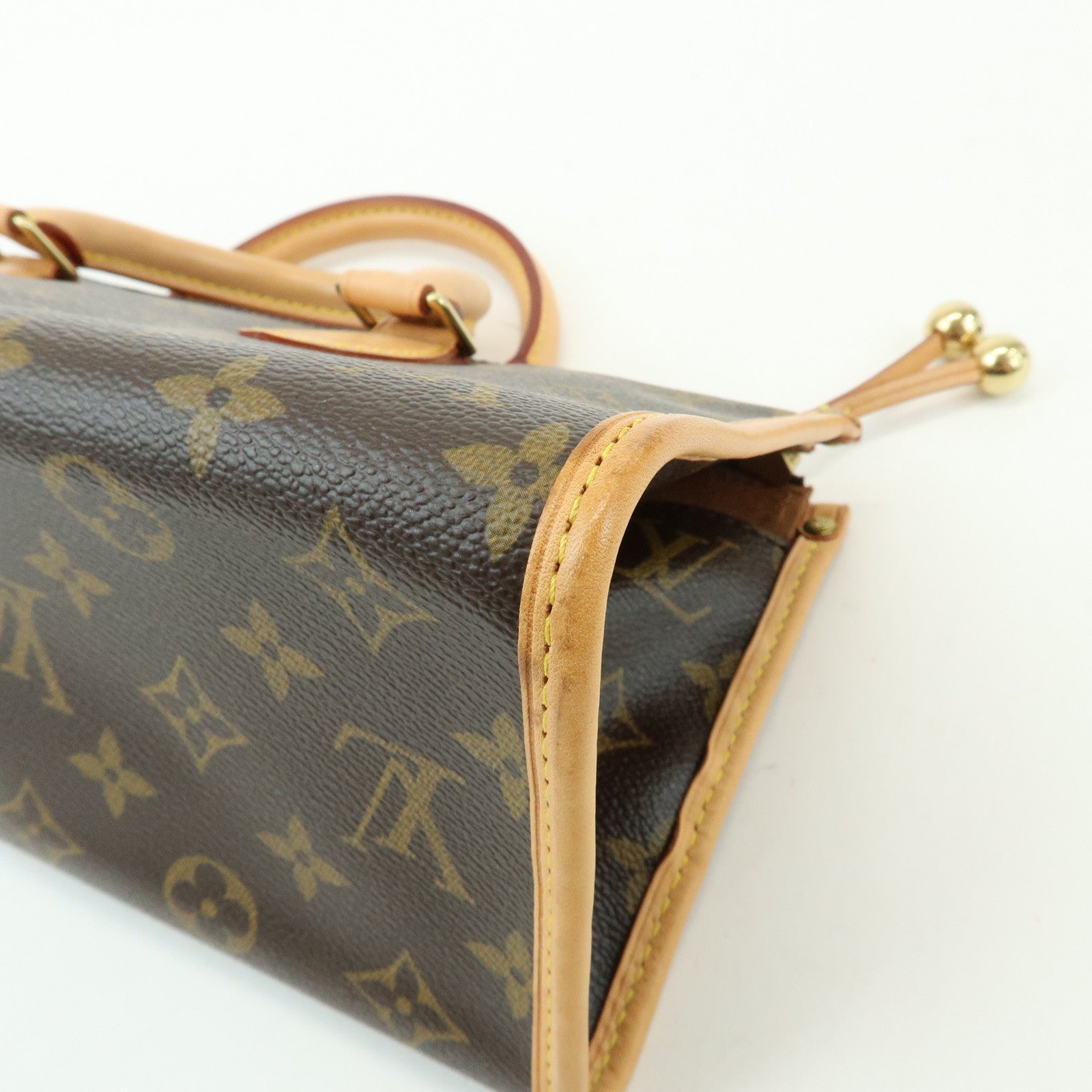 Louis Vuitton Monogram Popincourt Canvas Hand Bag Brown M40009