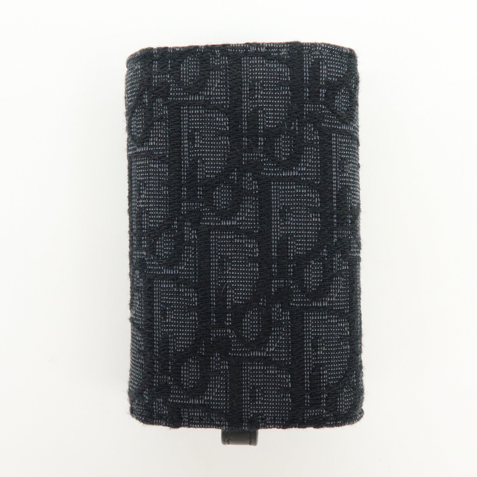 Christian Dior Oblique Canvas Leather 6 Rings Key Case Black