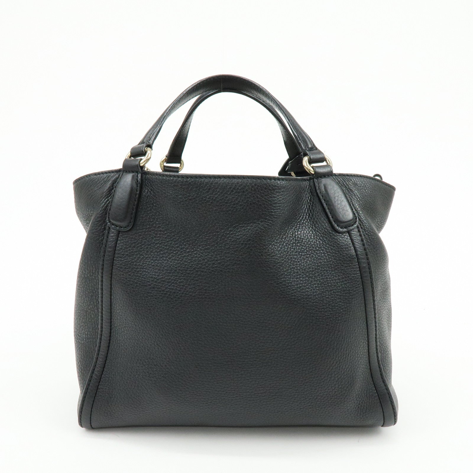 GUCCI SOHO Interlocking G 2Way Bag Hand Shoulder Bag Black 336751