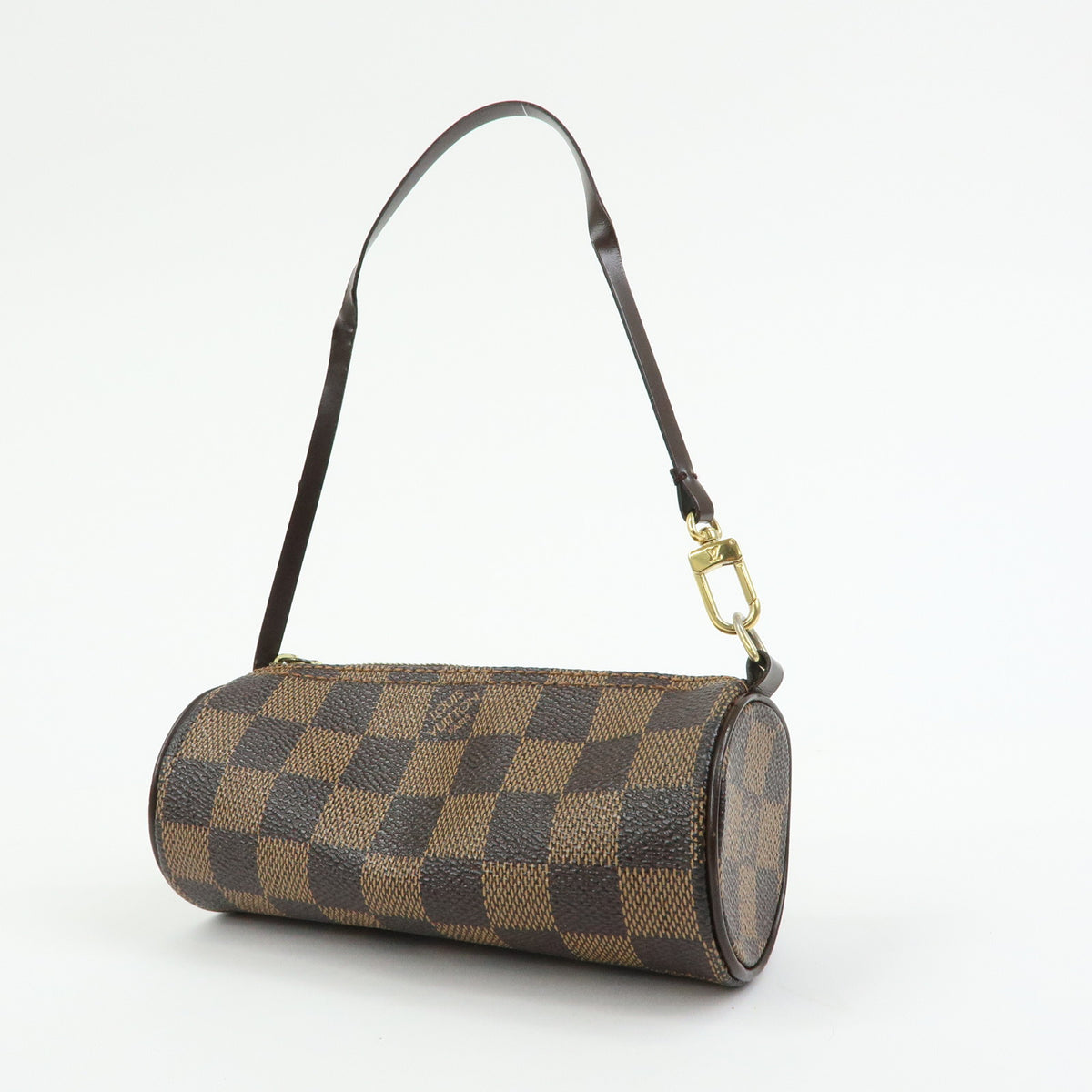 Louis Vuitton Damier Canvas Leather Mini Pouch for Papillon Bag Brown