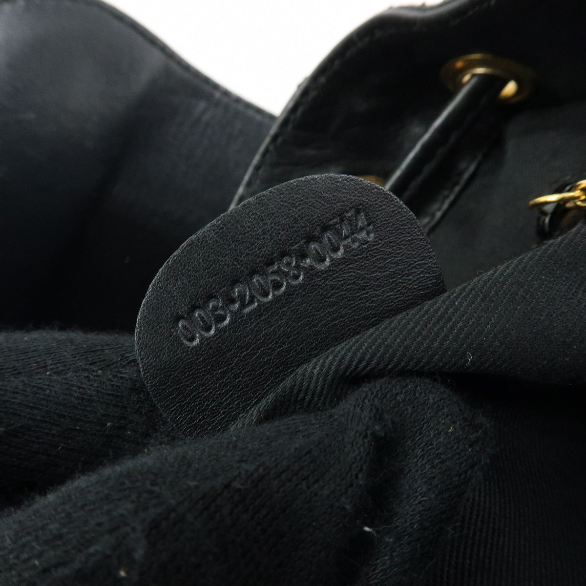 GUCCI Bamboo Sherry Leather Backpack Rucksack Black 003・2058・0044