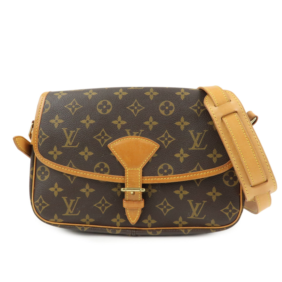 Louis Vuitton Monogram Canvas Sologne Shoulder Bag Brown M42250