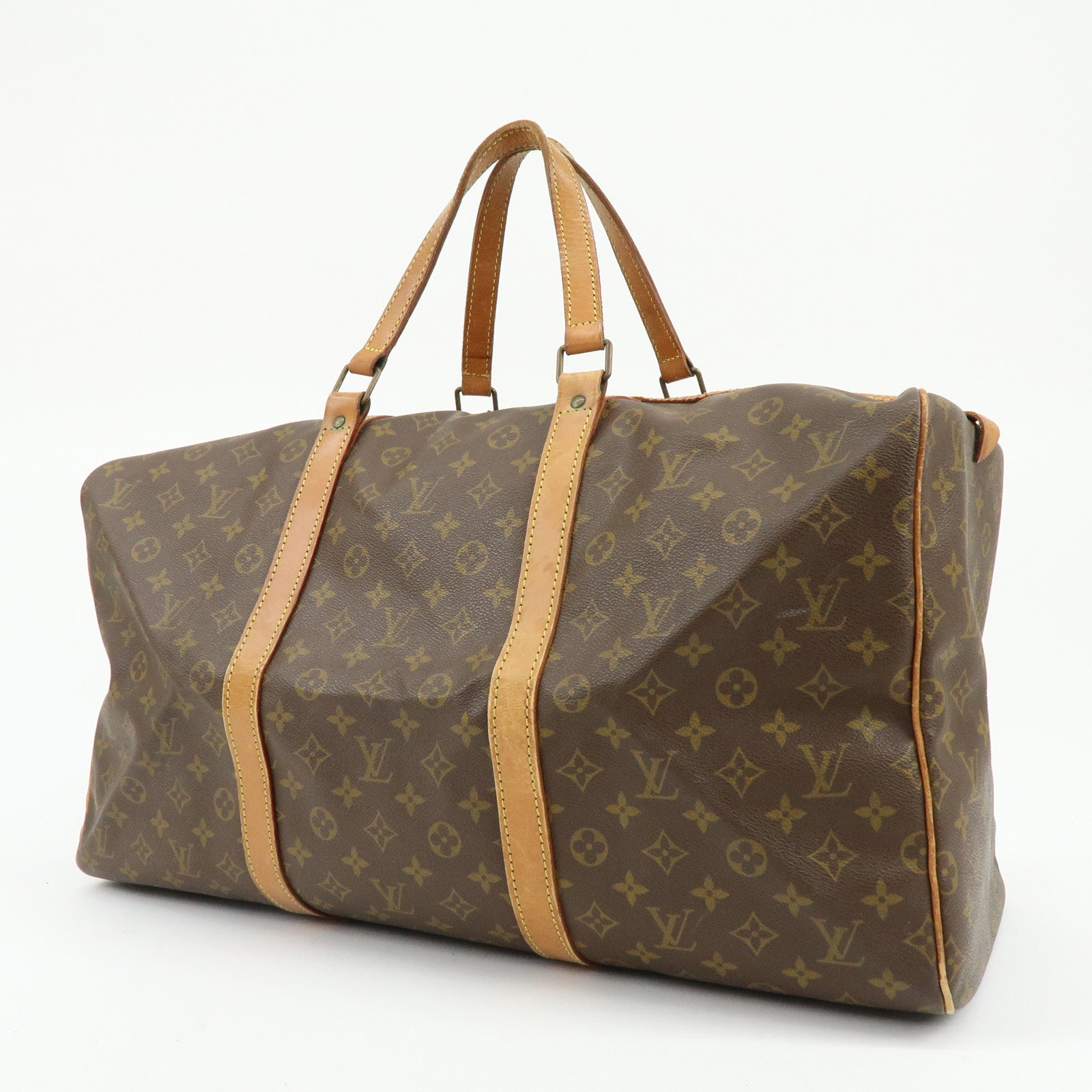 Louis Vuitton Monogram Sac Souple 55 Boston Bag Brown M41622