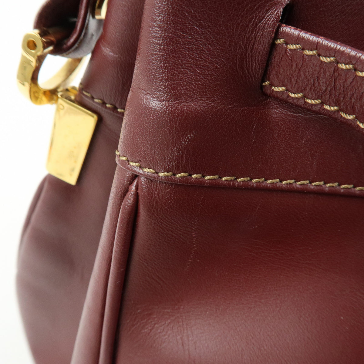 Cartier Must de Cartier Leather Shoulder Bag Crossbody Bag Bordeaux