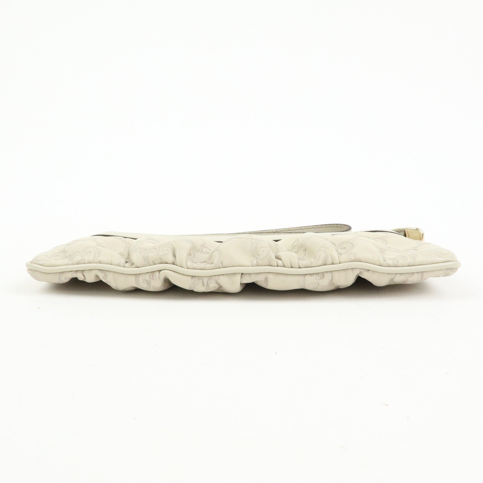 GUCCI Interlocking G Microguccissima Leather Pouch Ivory 212203