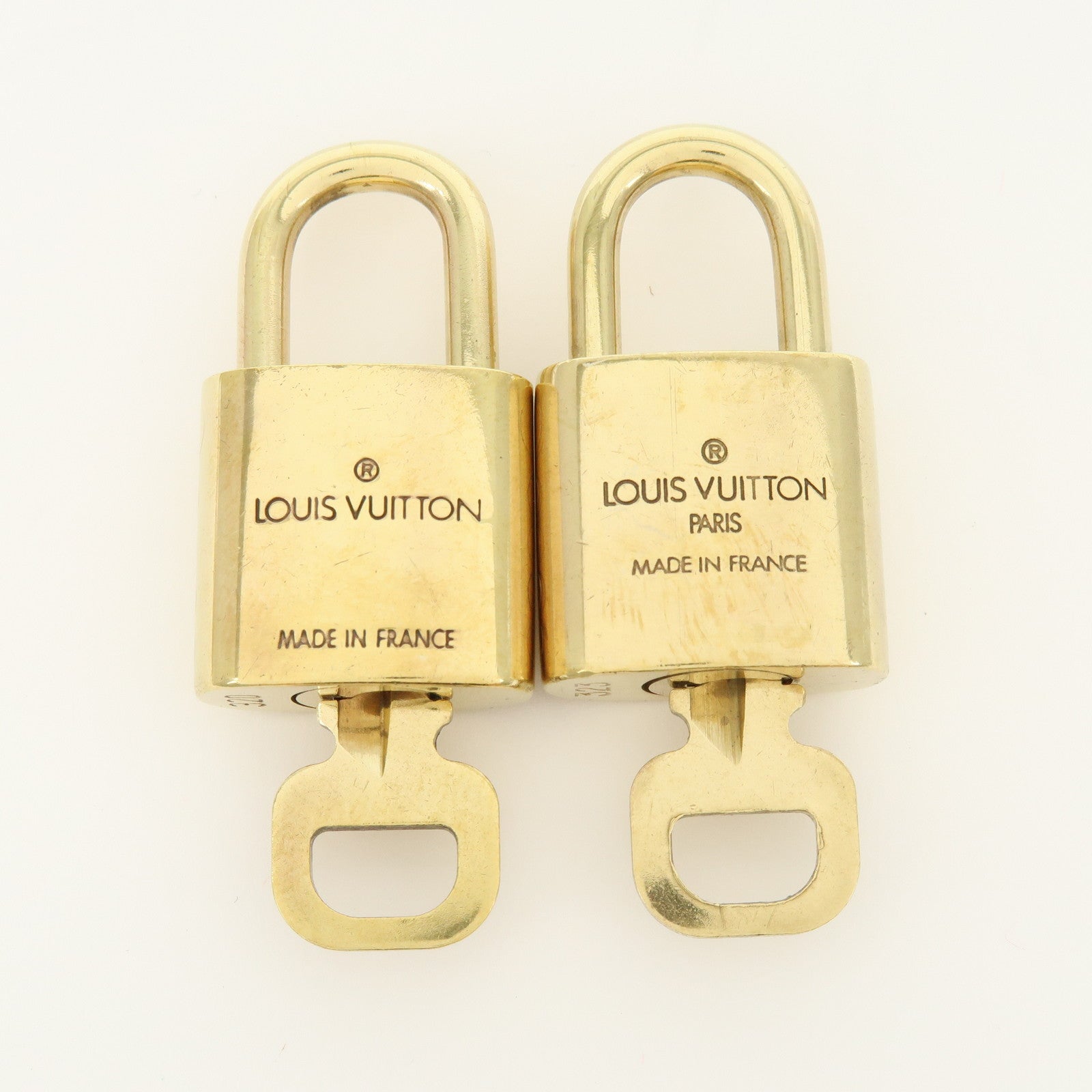 Louis Vuitton Lot of 10 Lock & Key Cadena Key Lock Gold