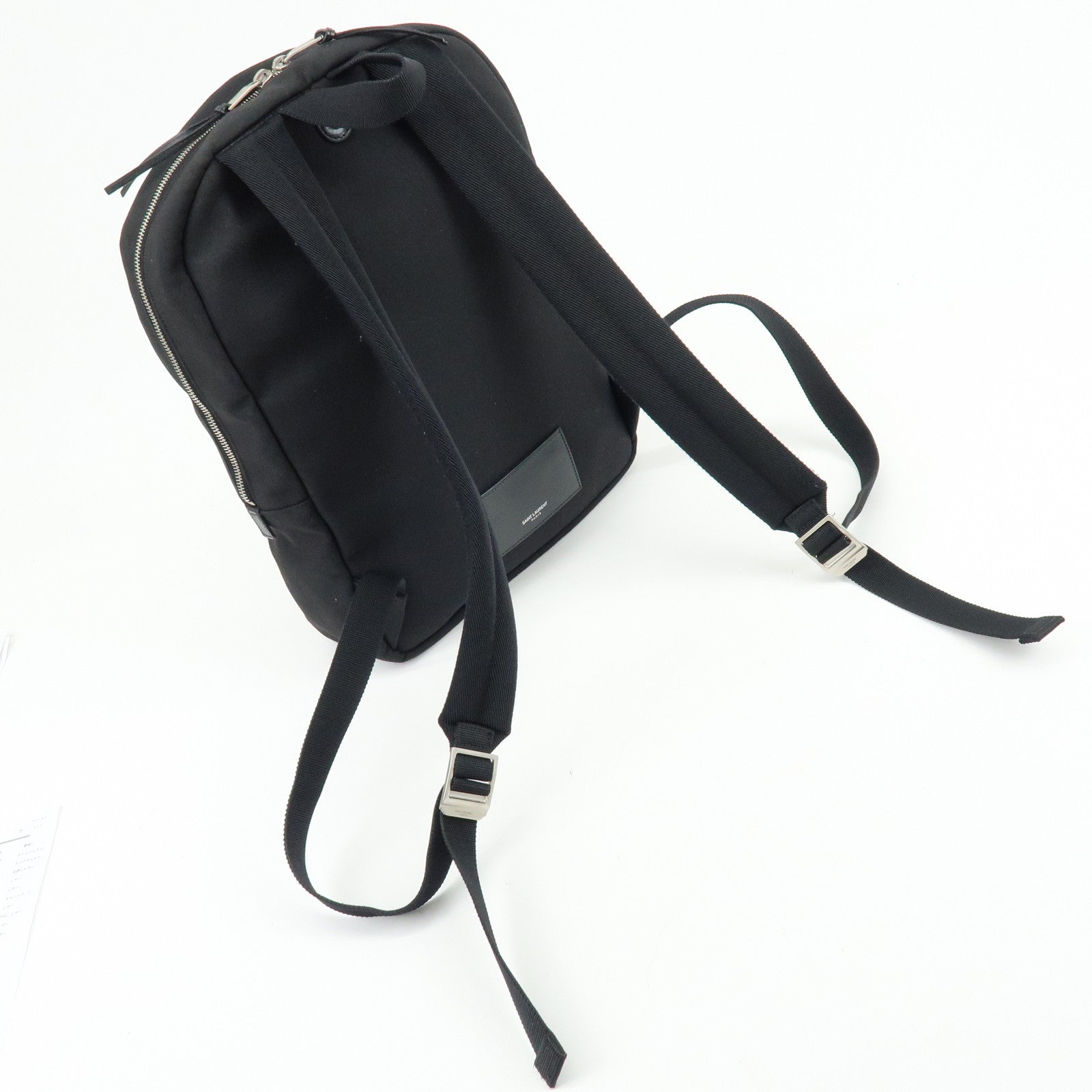 SAINT LAURENT PARIS Canvas Leather Sac City Laptop Backpack 533232
