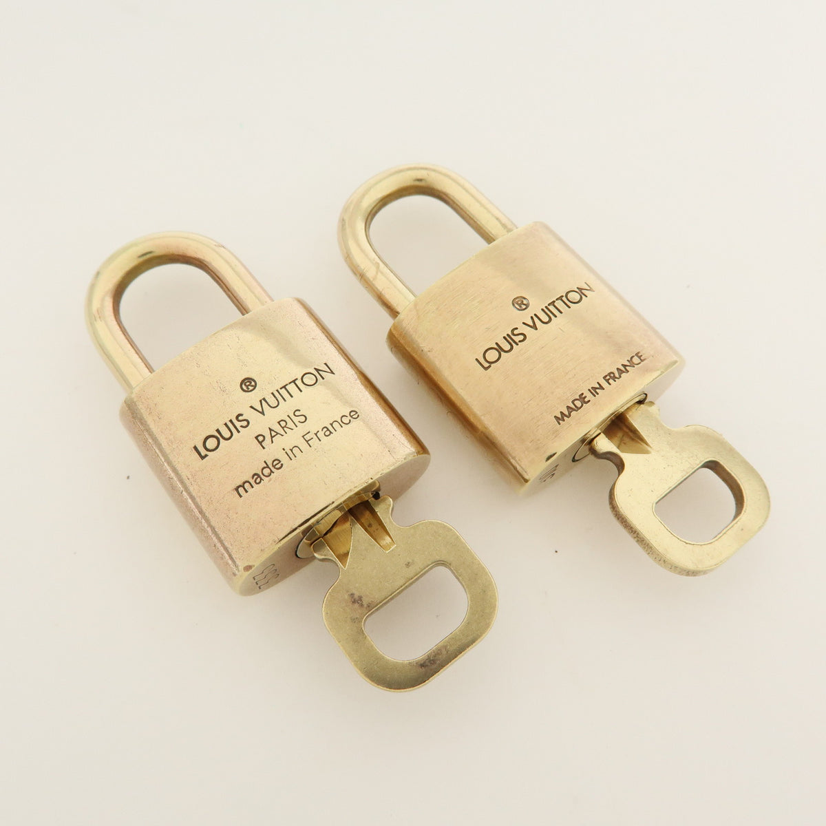 Louis Vuitton Lot of 10 Lock & Key Cadena Key Lock Gold
