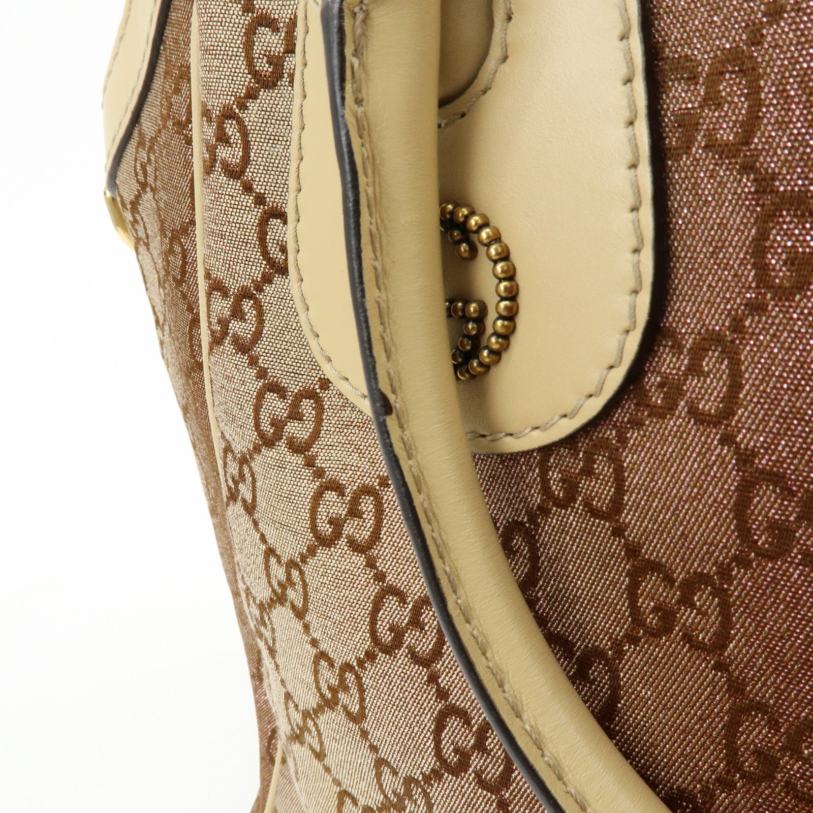 GUCCI Interlocking G Scarlett GG Canvas Leather 2Way Hand Shoulder Bag