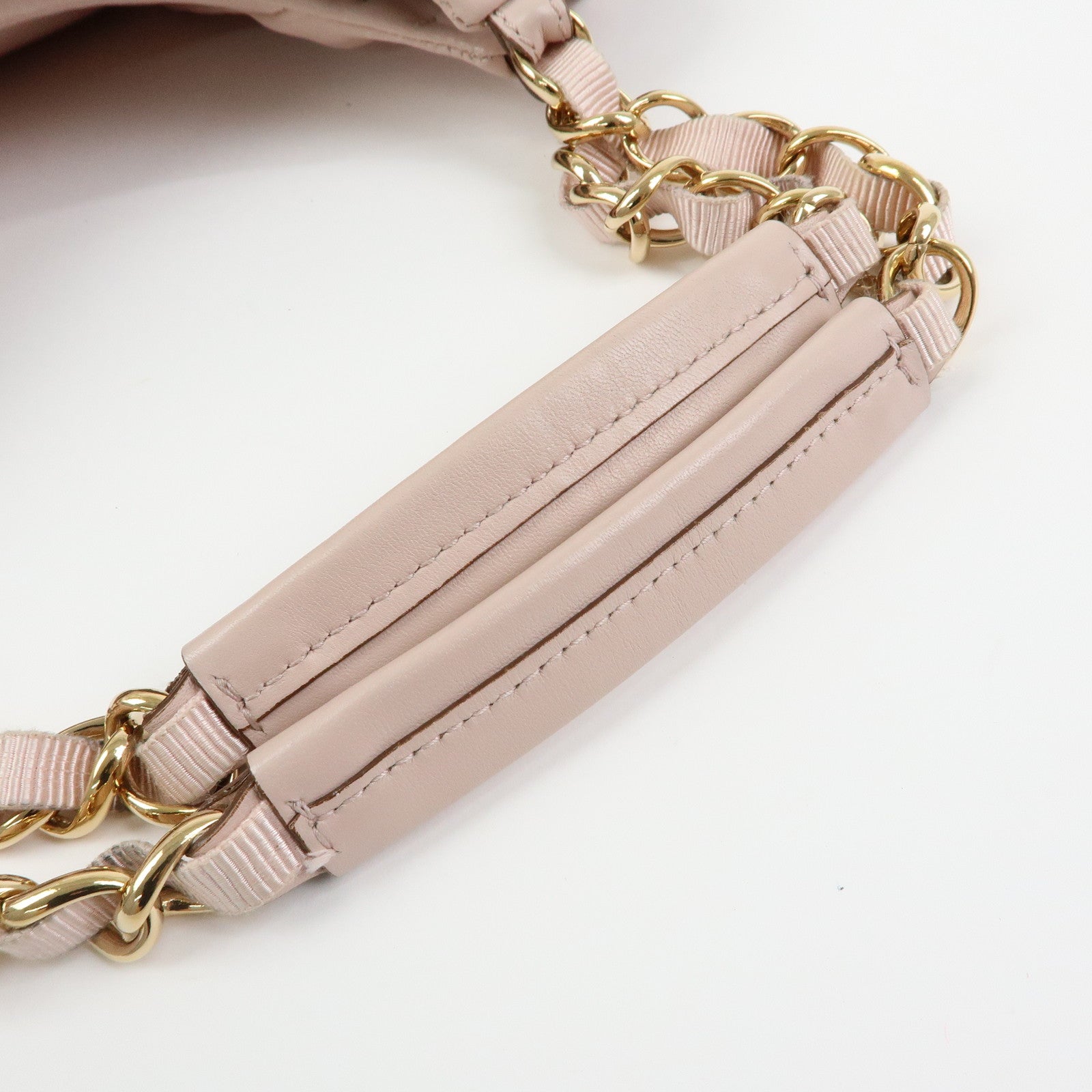 Ferragamo Vara Ribbon Leather Chain Shoulder Bag  Pink