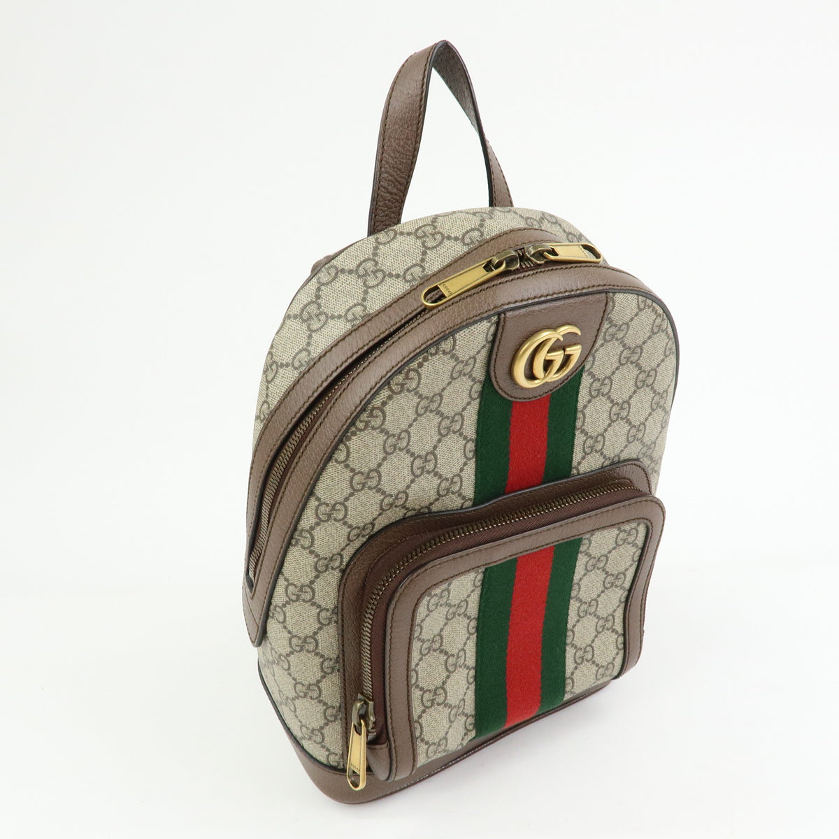 GUCCI Ophidia Sherry GG Supreme Leather Backpack Rucksack Beige 547965
