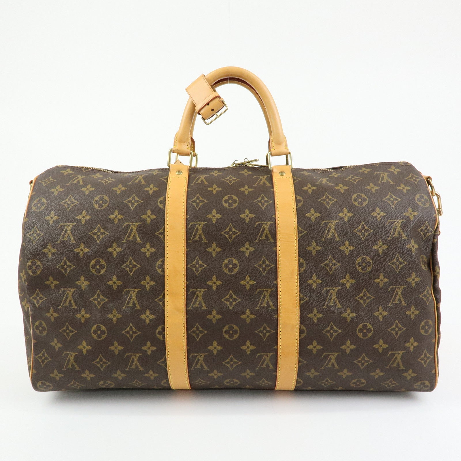 Louis Vuitton Monogram Keep All 50 Bandouliere Boston Bag Brown M41416
