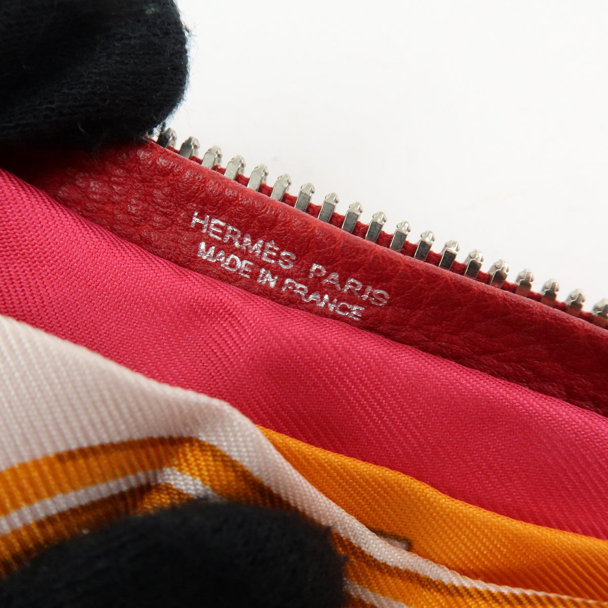 HERMES Buffle Skipper Silk 100% Silky Pop Foldable Tote Bag □L Stamped