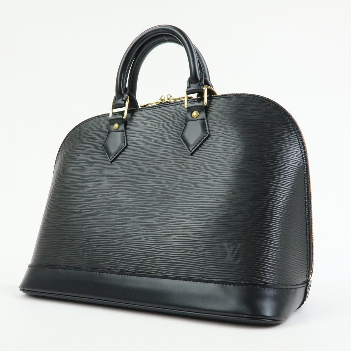 Louis Vuitton Epi Alma Leather Hand Bag Noir Black M52142