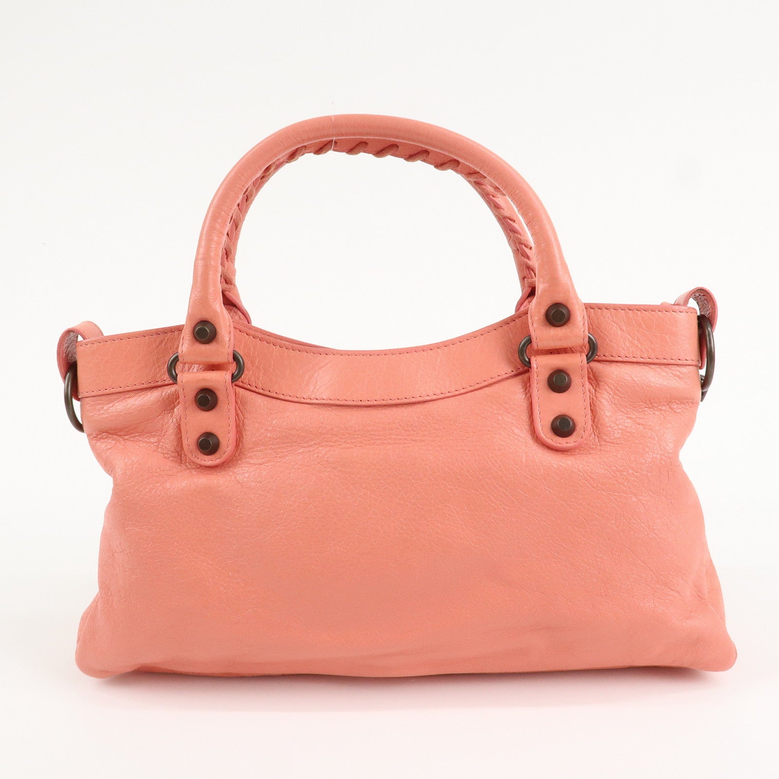 BALENCIAGA The First Leather 2Way Bag Shoulder Bag Pink 103208 Used