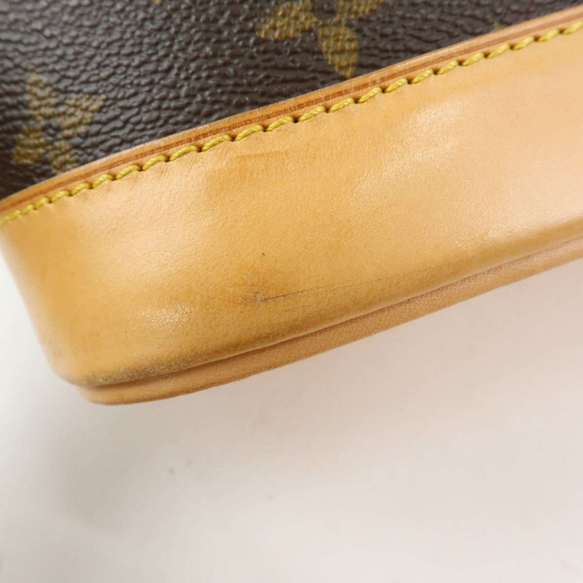 Louis Vuitton Monogram Alma Canvas Leather Hand Bag Brown M51130