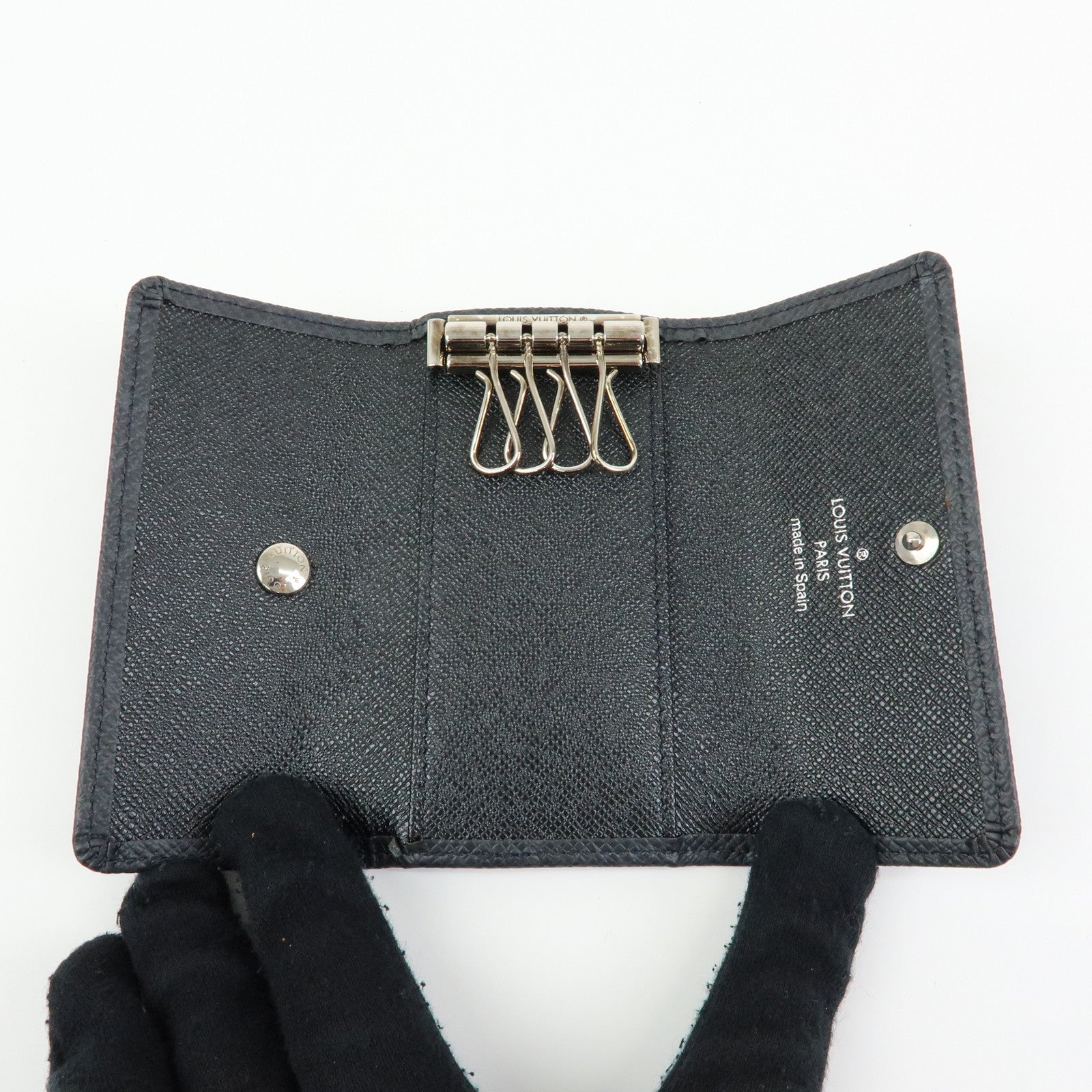Louis Vuitton Taiga Leather Multicles 4 Key Case Ardoise M30522