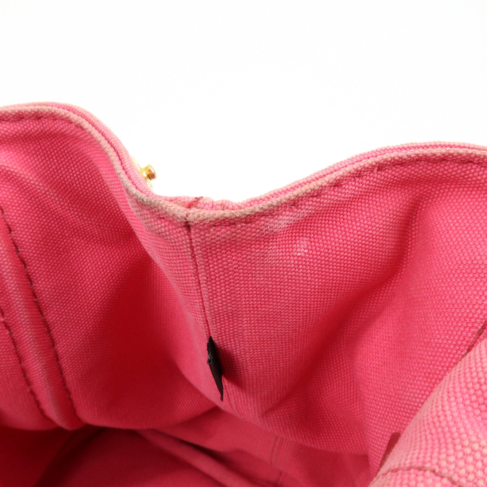 PRADA Canapa Triangle Logo Canvas 2Way Bag Hand Shoulder Bag Pink