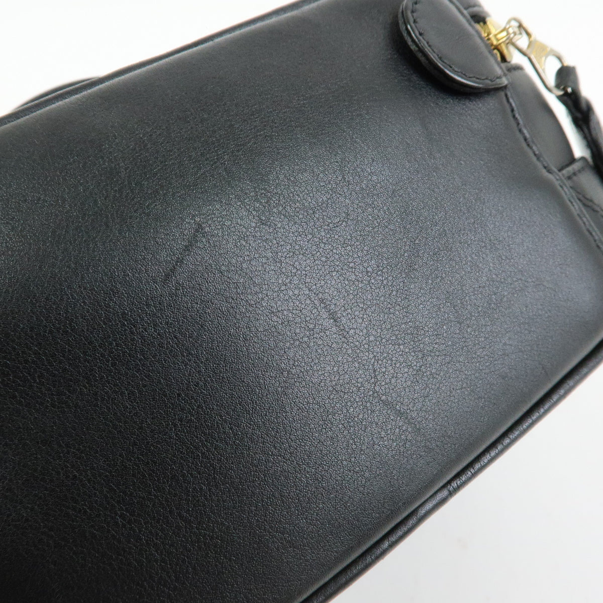 CHANEL Bicolore COCO Mark Calf Leather Vanity Bag Black A01618