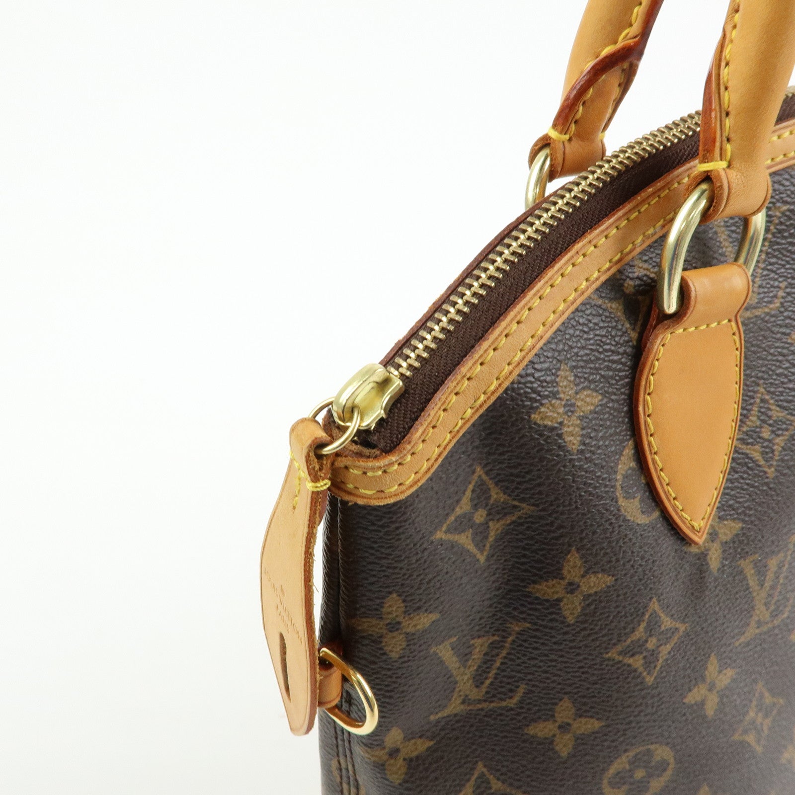 Louis Vuitton Monogram Lockit Hand Bag Tote Bag Brown M40102