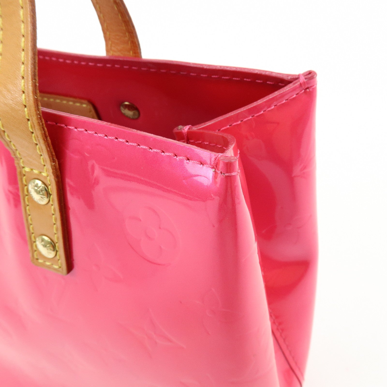 Louis Vuitton Monogram Vernis Lead PM Hand Bag Pink M91221