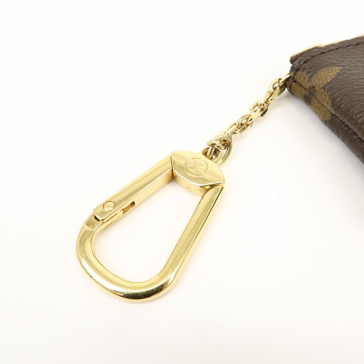 Louis Vuitton Monogram Pochette Cles Coin Case Key Case Brown M62650