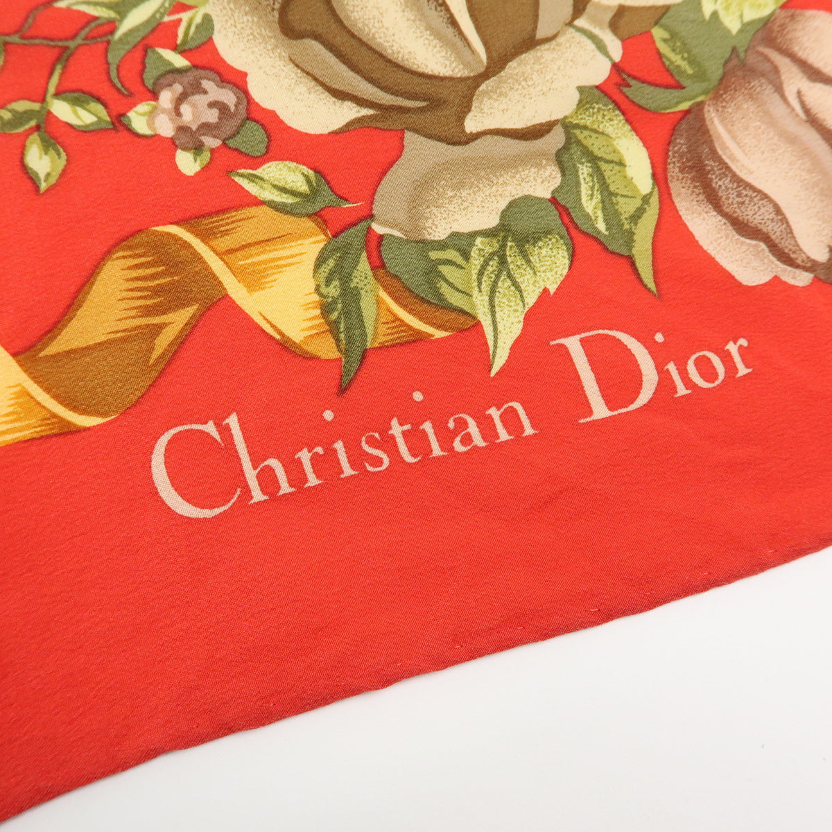 Christian Dior Lot of 2 Silk 100% Scarf Shawl Blue Red