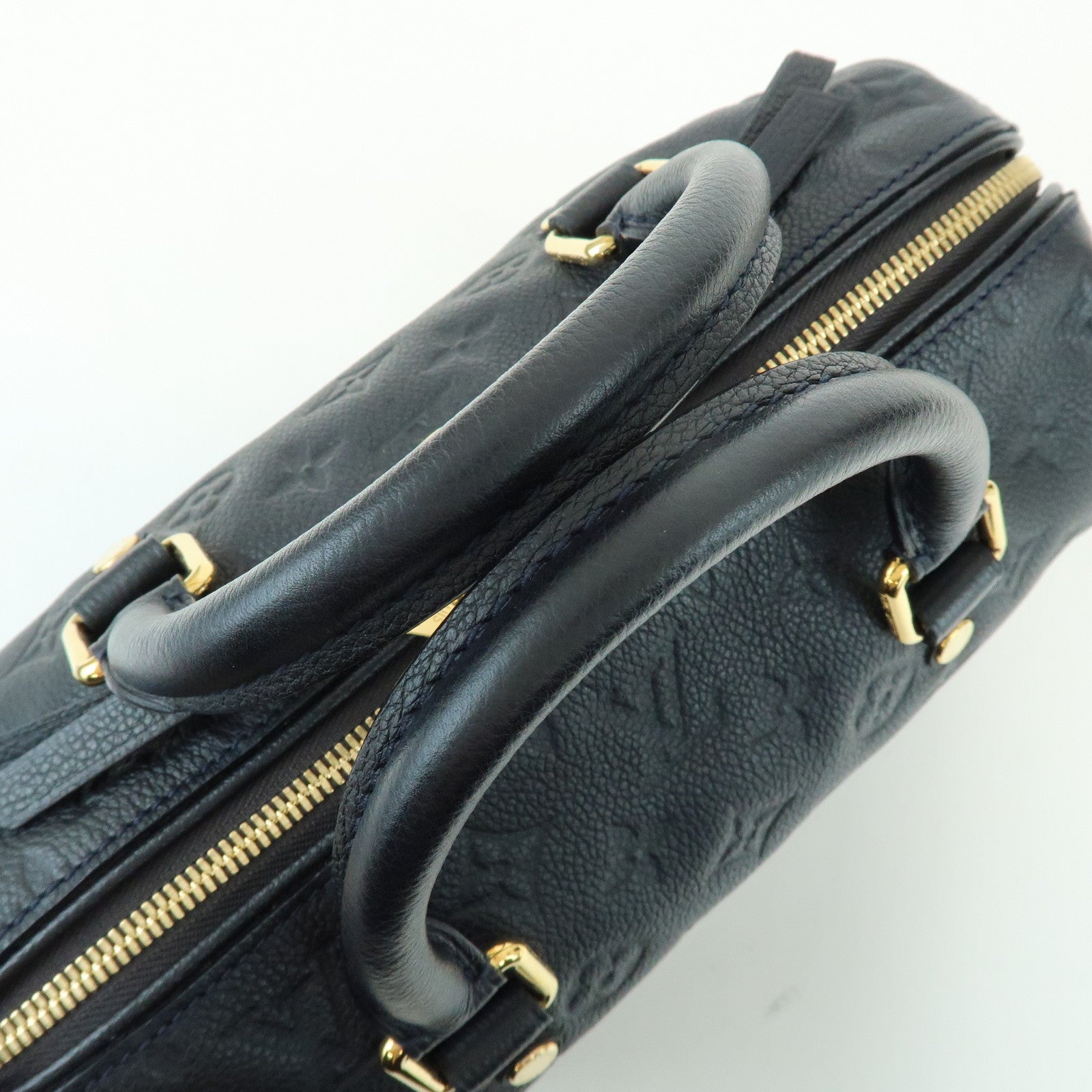 Louis Vuitton Monogram Empreinte Speedy Bandouliere 25 Navy M40762