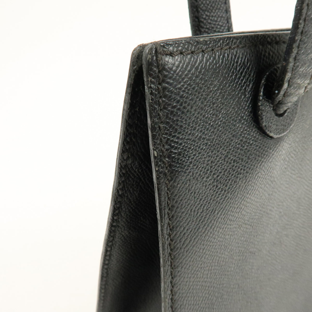 CHANEL Logo Caviarskin Tote Bag Shoulder Bag Black