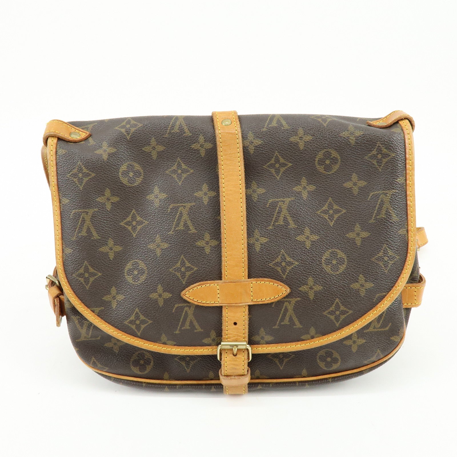 Louis Vuitton Monogram Saumur 30 Canvas Shoulder Bag Brown M42256