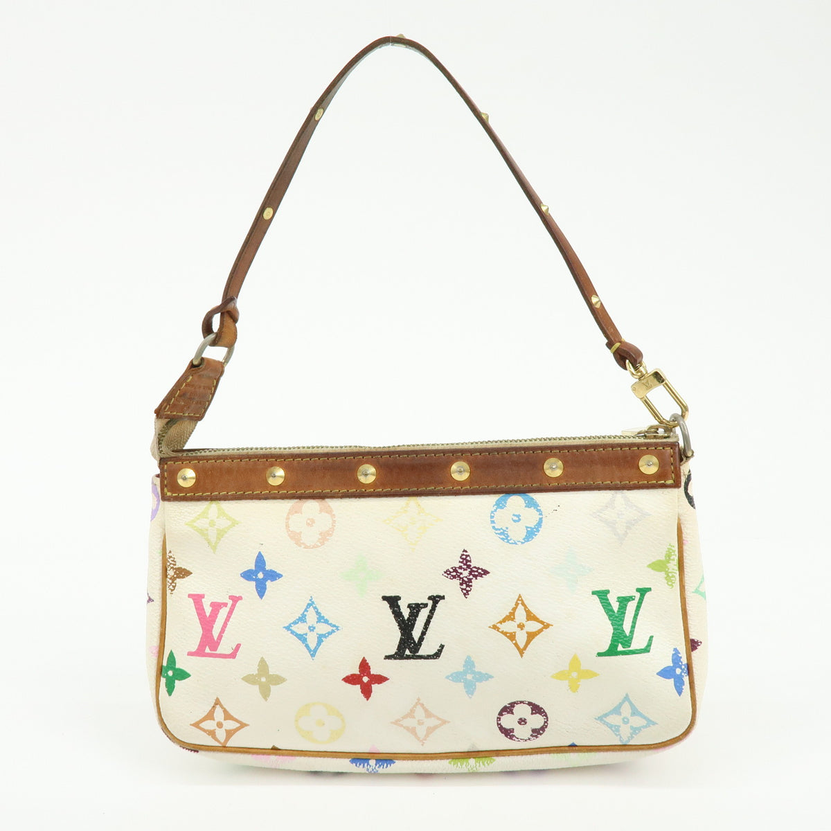 Louis Vuitton Monogram Multicolor Pochette Accessoires Blanc M92649