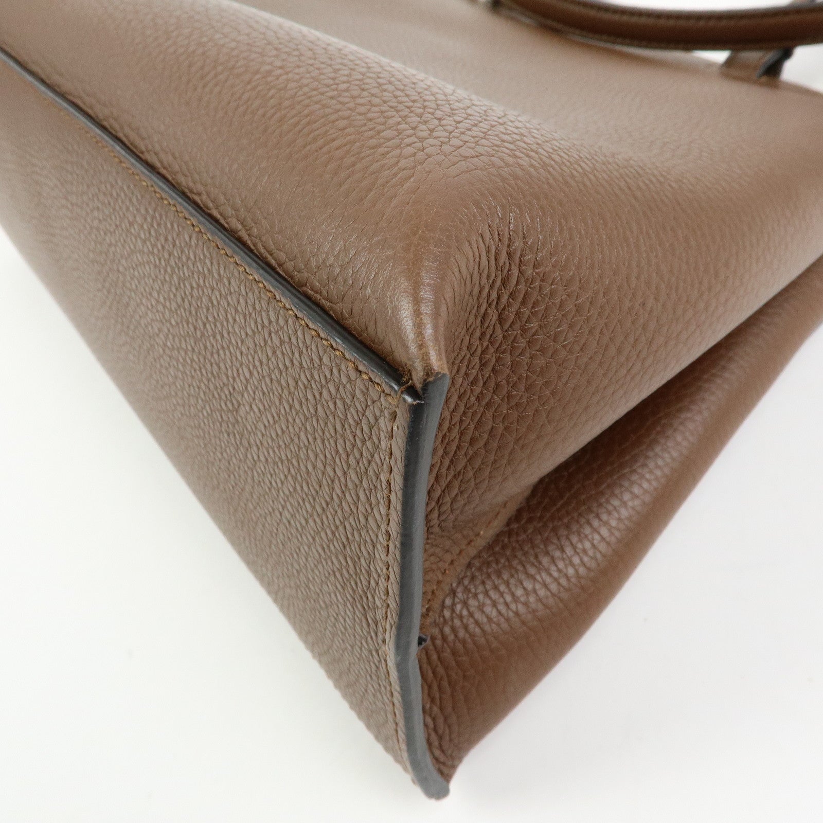 GUCCI Bamboo Daily Medium Leather 2Way Bag Limited Edition Brown 392013