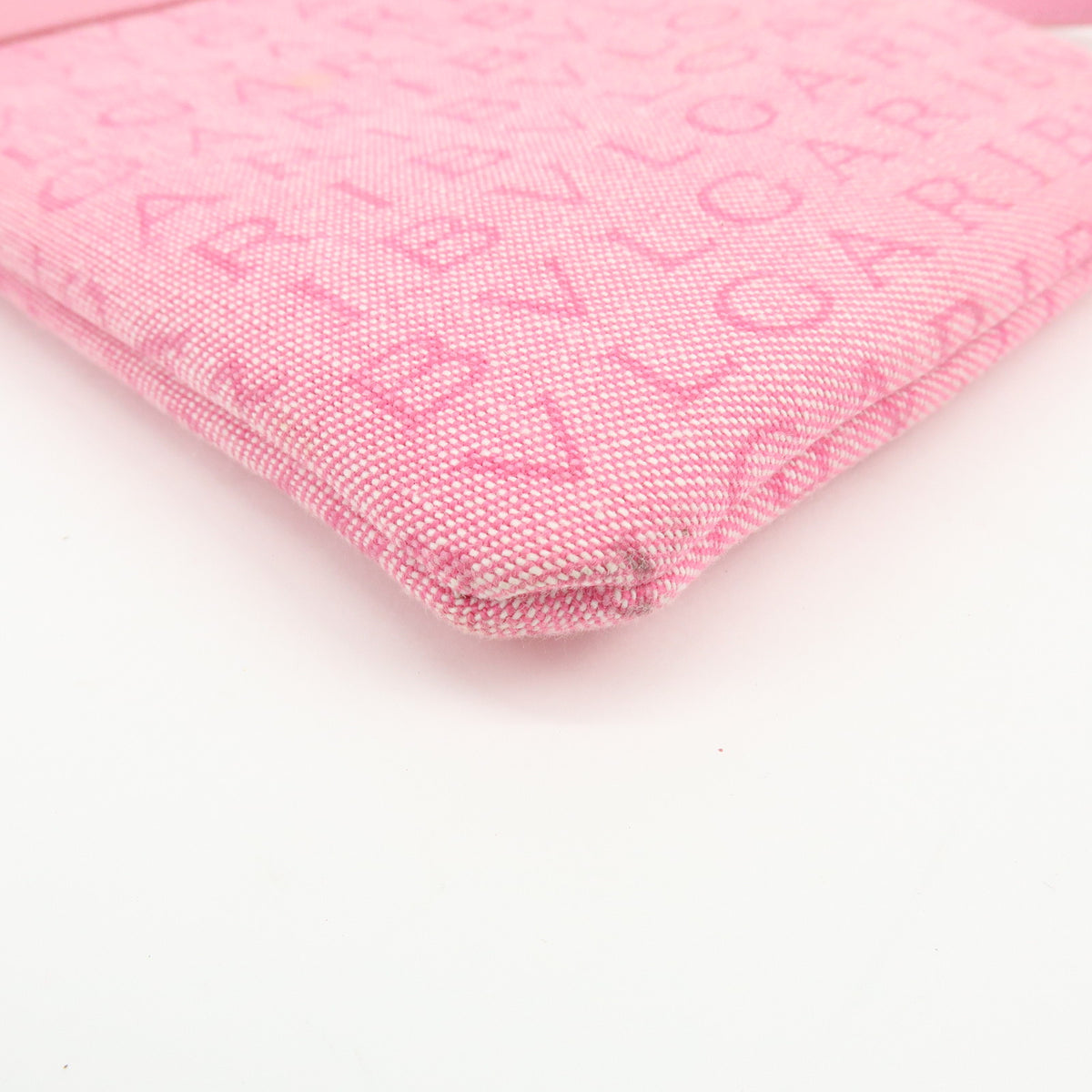 BVLGARI Logomania Canvas Leather Shoulder Bag Crossbody Bag Pink