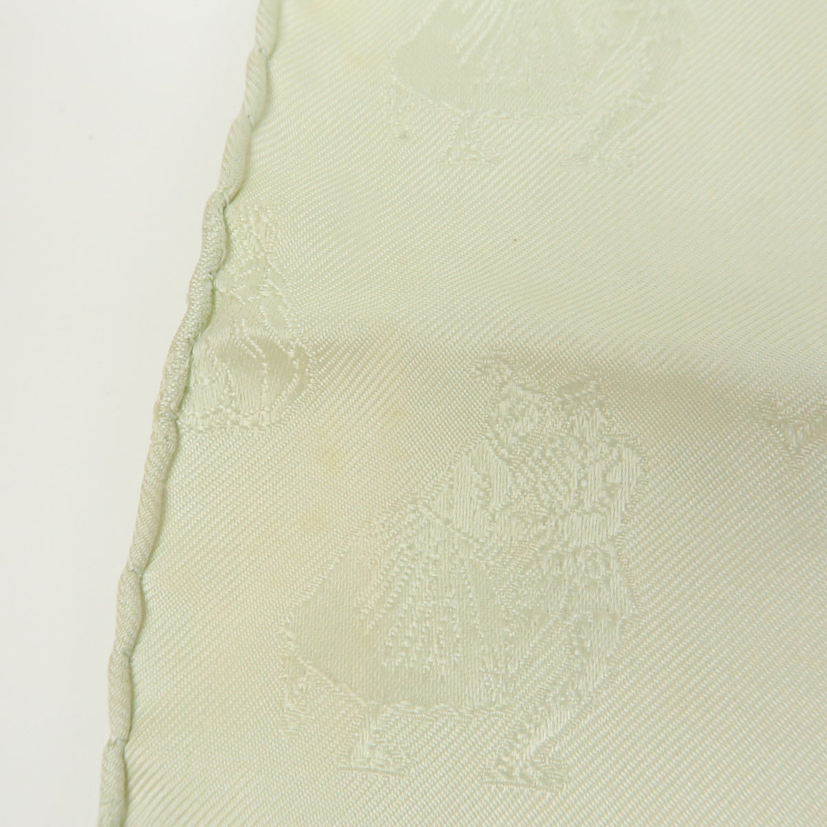 HERMES Carre 90 Lot of 3 Silk 100% Scarf Gray Ivory Light Green