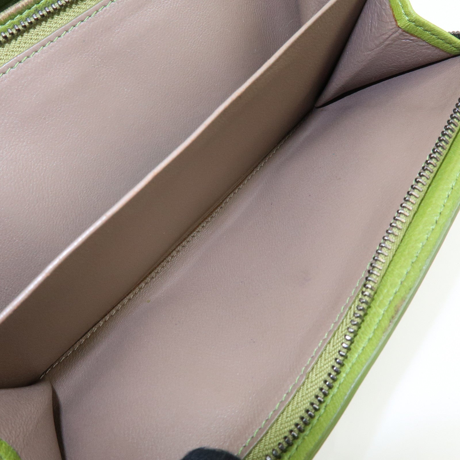 BOTTEGA VENETA Intrecciato Leather Flap Long Wallet Green