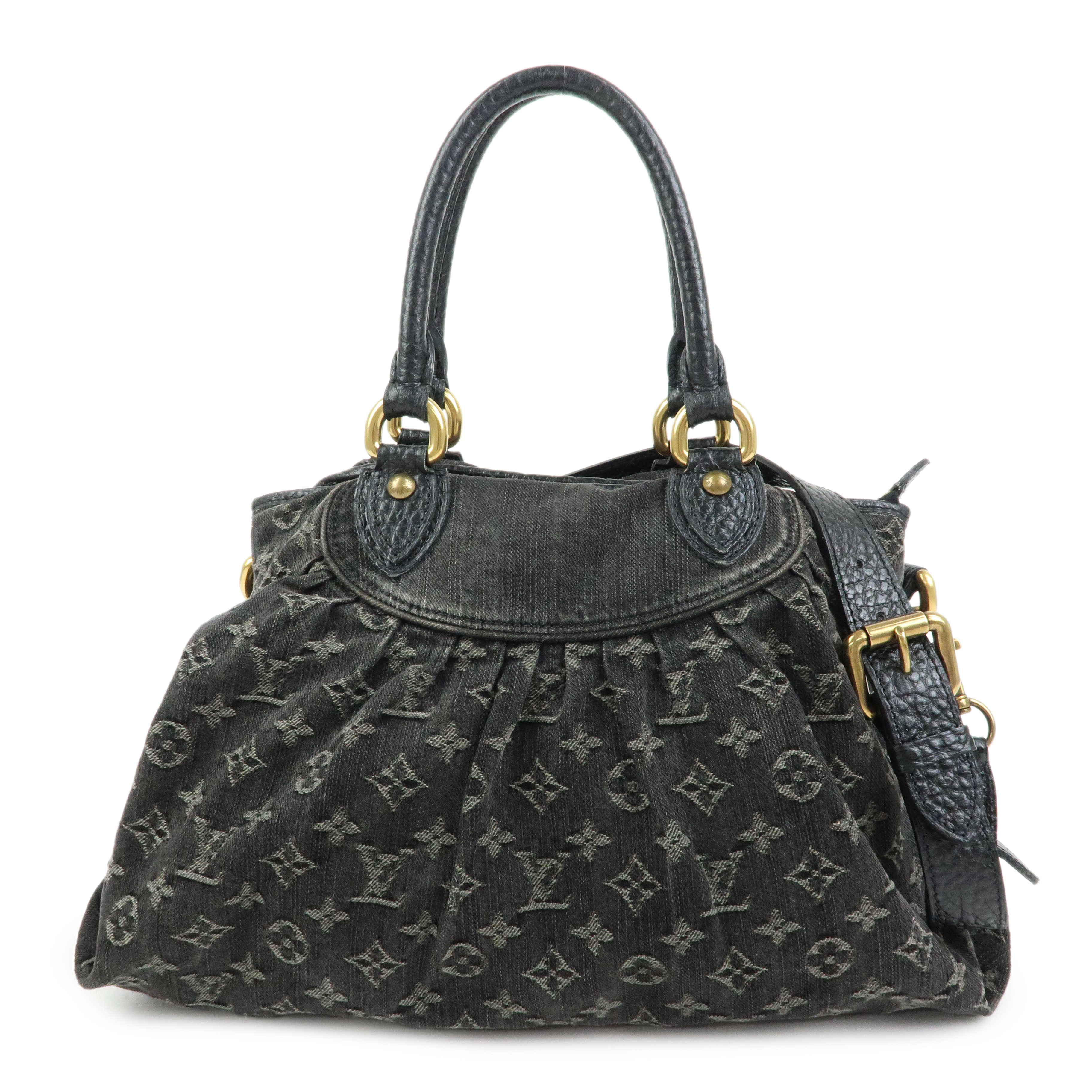 Louis Vuitton Monogram Denim Neo Cabby MM 2Way Bag Noir M95351