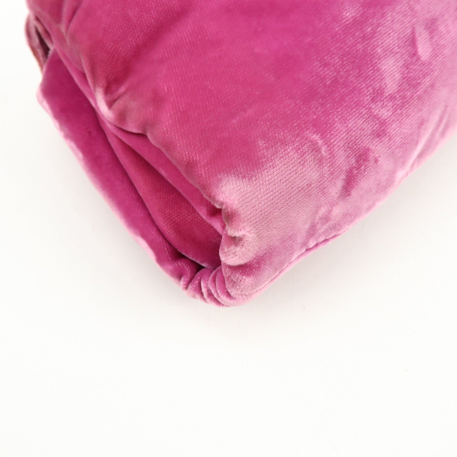 BVLGARI BVLGARI Velour Mini Clutch Bag Clutch Purse Pink