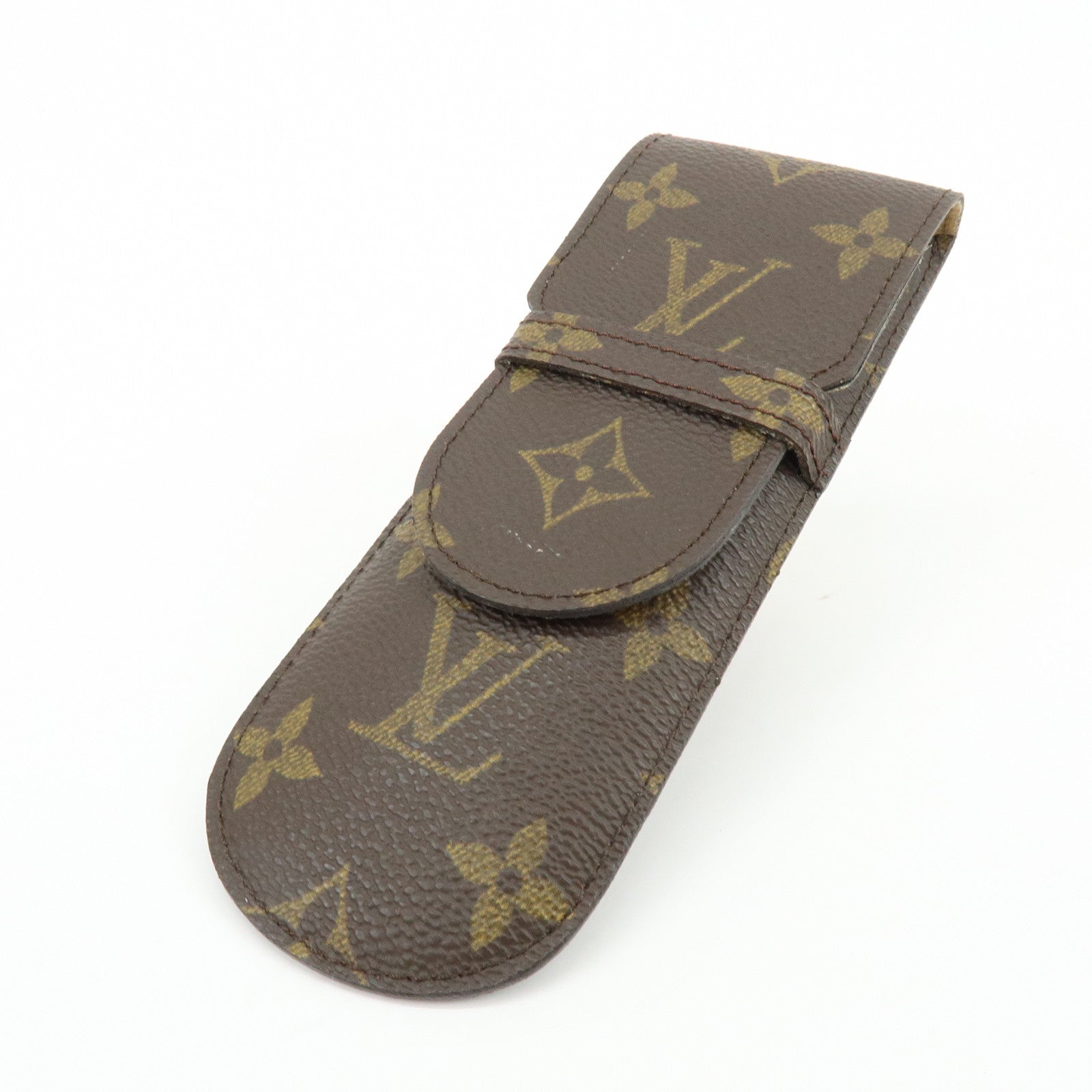 Louis Vuitton Monogram Etui Stylo Canvas Pen Case Brown