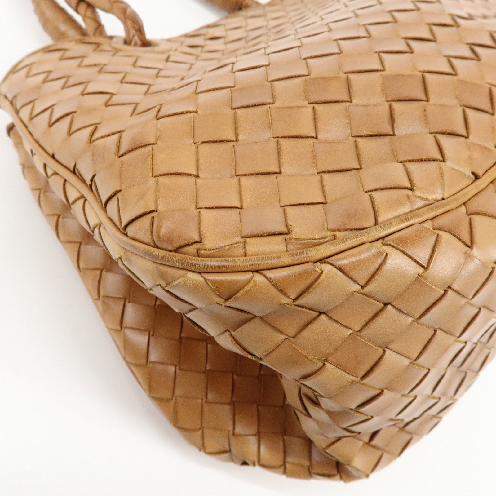 BOTTEGA VENETA Intrecciato Leather Tote Bag Brown 10691006161NAT